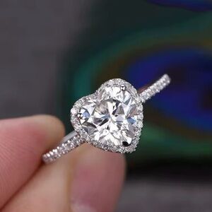 Heart-Shaped Silver Ring